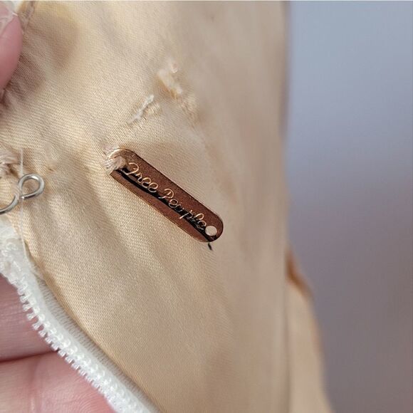 FREE PEOPLE dress‎ La Spezia white floral crochet lace bridal M - Picture 6 of 15